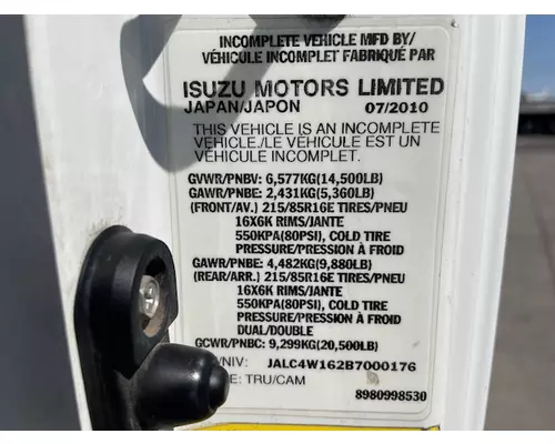 ISUZU NPR-HD Vehicle For Sale