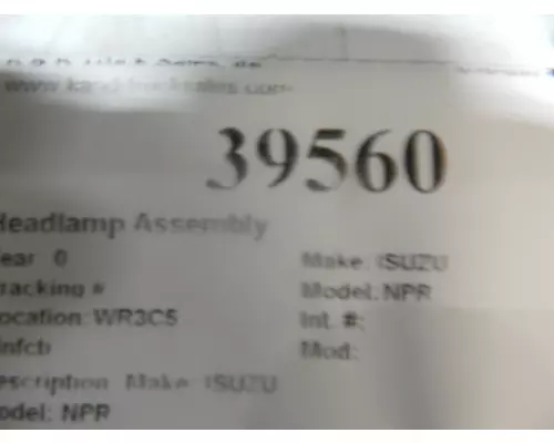 ISUZU NPR Headlamp Assembly