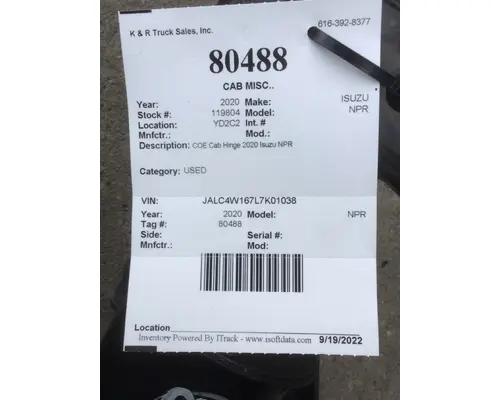 ISUZU NPR Miscellaneous Parts