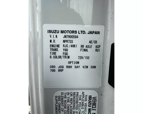 ISUZU NQR Complete Vehicle