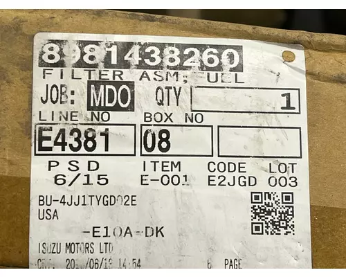 ISUZU  Engine Parts, Misc.