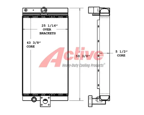 Charge Air Cooler (ATAAC) Ingersoll Rand H200A-SD Active Radiator