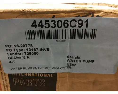 Water Pump INTERNATIONAL  Marshfield Transportation Products