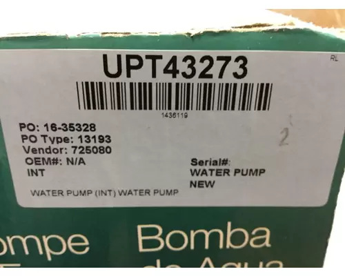 Water Pump INTERNATIONAL  Marshfield Transportation Products