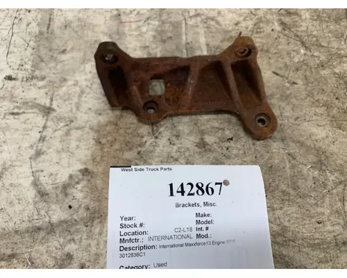 Brackets, Misc. INTERNATIONAL 3012836C1 West Side Truck Parts