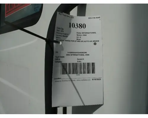 Cab INTERNATIONAL 4300 Big 3 Truck Parts, LLC