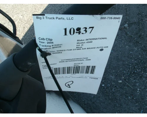 Cab INTERNATIONAL 4300 Big 3 Truck Parts, LLC