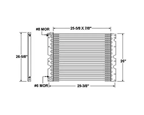 Air Conditioner Condenser INTERNATIONAL 4900 LKQ Heavy Duty Core