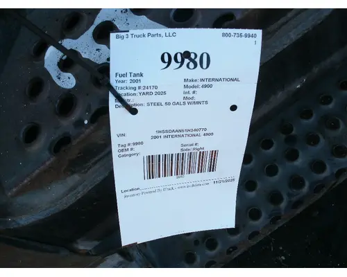 Fuel Tank INTERNATIONAL 4900 Big 3 Truck Parts, LLC