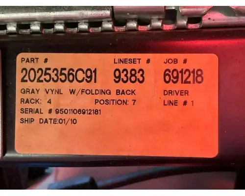 Seat, Front International 4900 Complete Recycling Group LLC