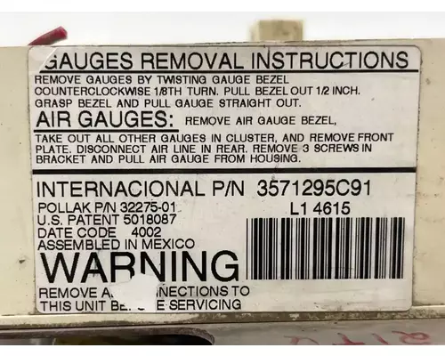 International 5600I Instrument Cluster