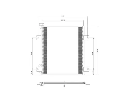 Air Conditioner Condenser INTERNATIONAL 5600I LKQ Evans Heavy Truck Parts