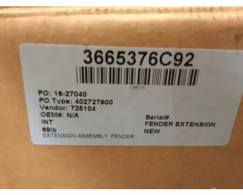 Fender Extension INTERNATIONAL 5900I Marshfield Transportation Products