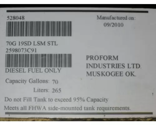 International 7400 Fuel Tank