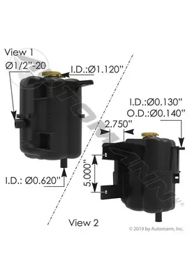 International 7600 Radiator Overflow Bottle / Surge Tank