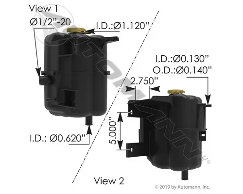 International 7600 Radiator Overflow Bottle  Surge Tank