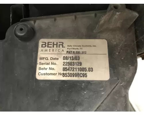 International 8600 Heater Assembly