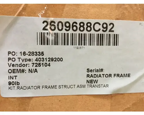 Radiator Core Support INTERNATIONAL 8600 Marshfield Transportation Products