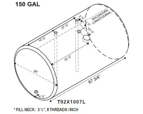 Fuel Tank INTERNATIONAL 9200 1988-1997 LKQ KC Truck Parts - Inland Empire