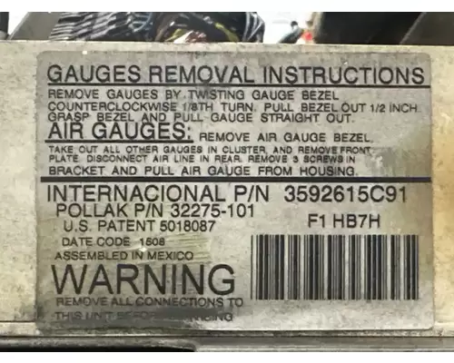 International 9200I Instrument Cluster