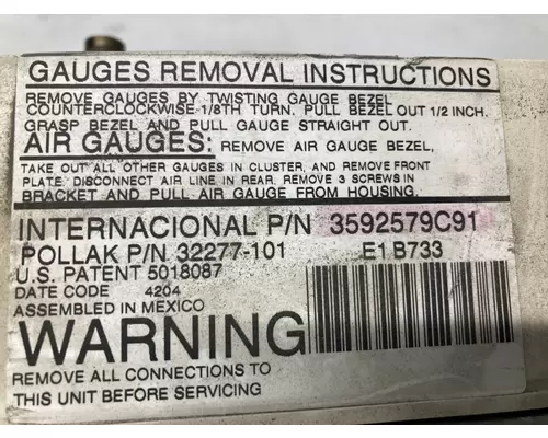 International 9200 Dash Assembly