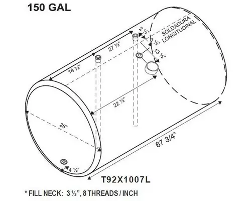 Fuel Tank INTERNATIONAL 9200 LKQ Geiger Truck Parts