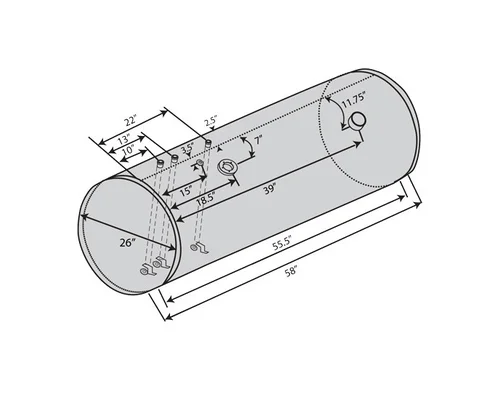 Fuel Tank INTERNATIONAL 9200I 1999-2008 LKQ Wholesale Truck Parts
