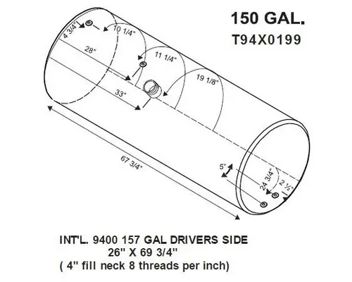 Fuel Tank INTERNATIONAL 9400 1987-1996 LKQ KC Truck Parts - Inland Empire