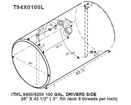 Fuel Tank INTERNATIONAL 9400 1987-1996 LKQ KC Truck Parts - Inland Empire