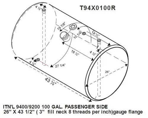 Fuel Tank INTERNATIONAL 9400 1987-1996 LKQ Heavy Truck - Tampa