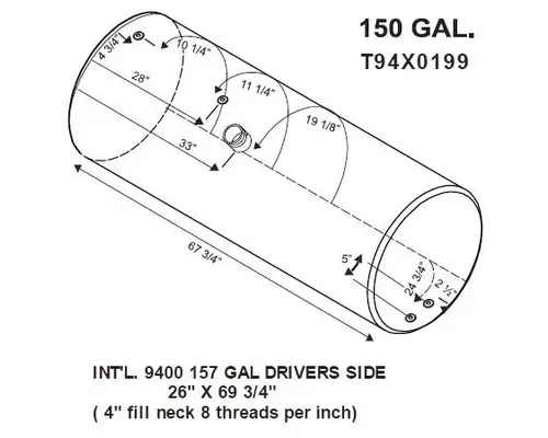 Fuel Tank INTERNATIONAL 9400 1987-1996 LKQ Western Truck Parts