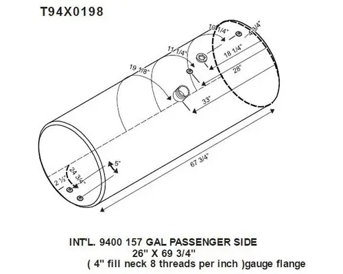 Fuel Tank INTERNATIONAL 9400 1987-1996 LKQ Western Truck Parts