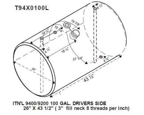 Fuel Tank INTERNATIONAL 9400 1987-1996 LKQ Geiger Truck Parts