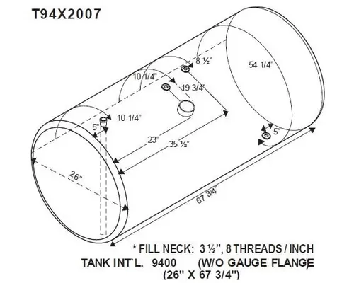 Fuel Tank INTERNATIONAL 9400 1987-1996 LKQ Heavy Duty Core