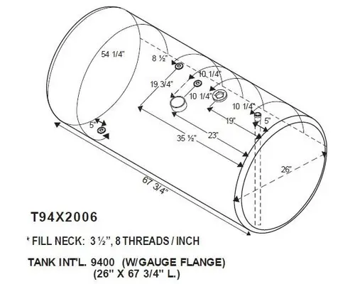 Fuel Tank INTERNATIONAL 9400 1987-1996 LKQ Plunks Truck Parts And Equipment - Jackson