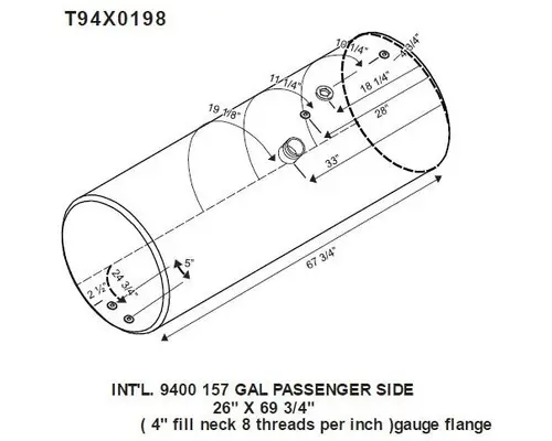 Fuel Tank INTERNATIONAL 9400 1987-1996 LKQ Plunks Truck Parts And Equipment - Jackson