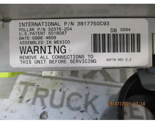 International 9400 Instrument Cluster