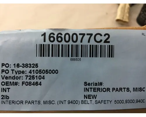 Interior Parts, Misc. INTERNATIONAL 9400 Marshfield Transportation Products