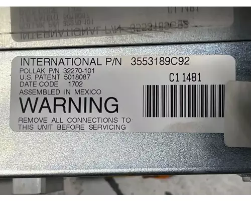 International 9900I Instrument Cluster