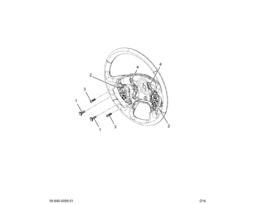 Steering Wheel INTERNATIONAL 9900 K &amp; R Truck Sales, Inc.