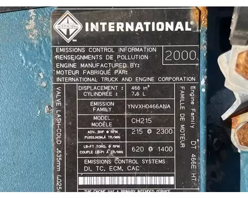 International DT444E Engine Assembly