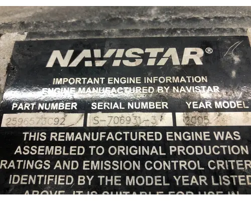 International DT466E Engine Assembly