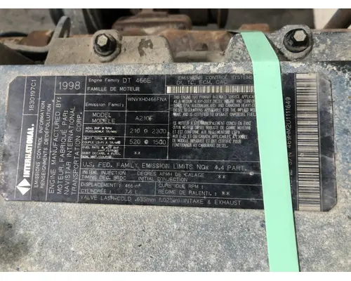 International DT466E Engine Assembly
