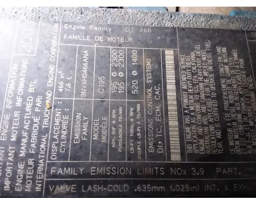 International DT466 Engine Assembly