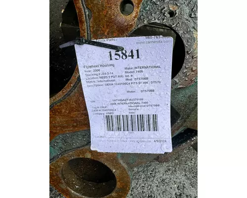 International DT570BB Flywheel Housing