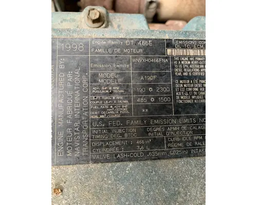 Cylinder Block INTERNATIONAL DT 466E B &amp; W  Truck Center