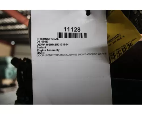 Engine Assembly INTERNATIONAL DT 466E Ttm Diesel LLC