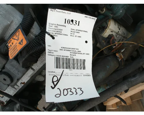 Engine Assembly INTERNATIONAL DT 466E Big 3 Truck Parts, LLC