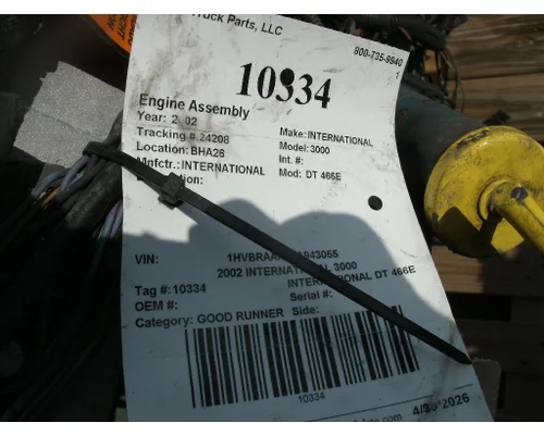 Engine Assembly INTERNATIONAL DT 466E Big 3 Truck Parts, LLC