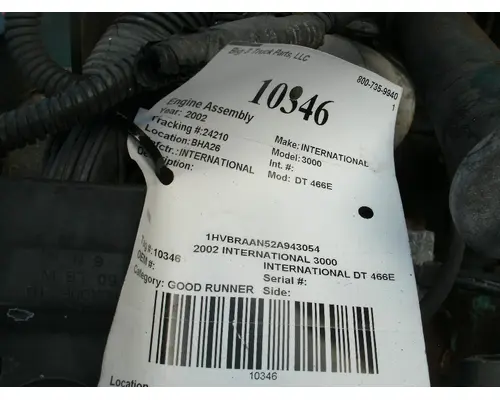 Engine Assembly INTERNATIONAL DT 466E Big 3 Truck Parts, LLC